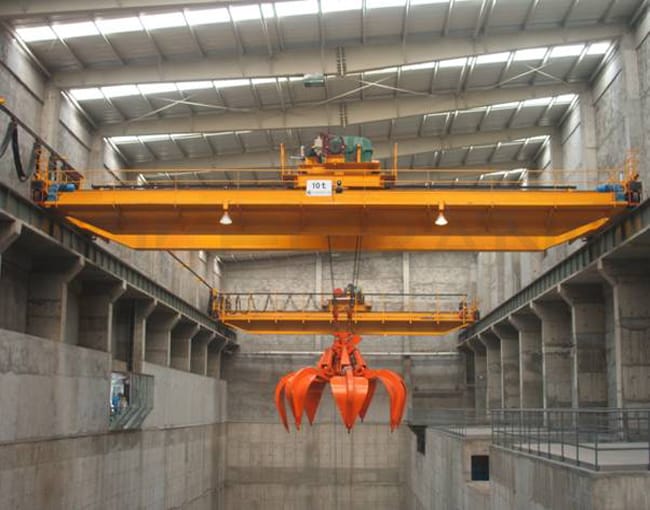 double girder grab bucket eot crane