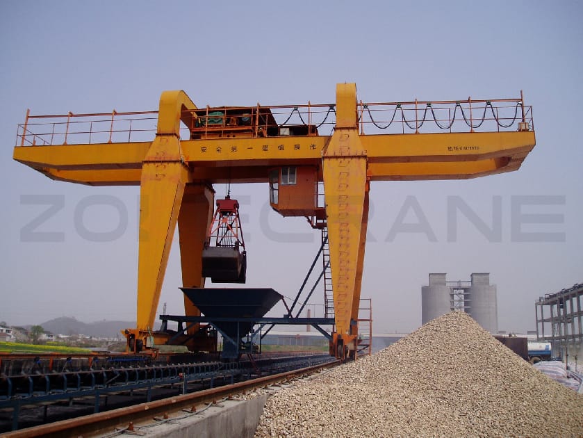double girder grab bucket gantry crane