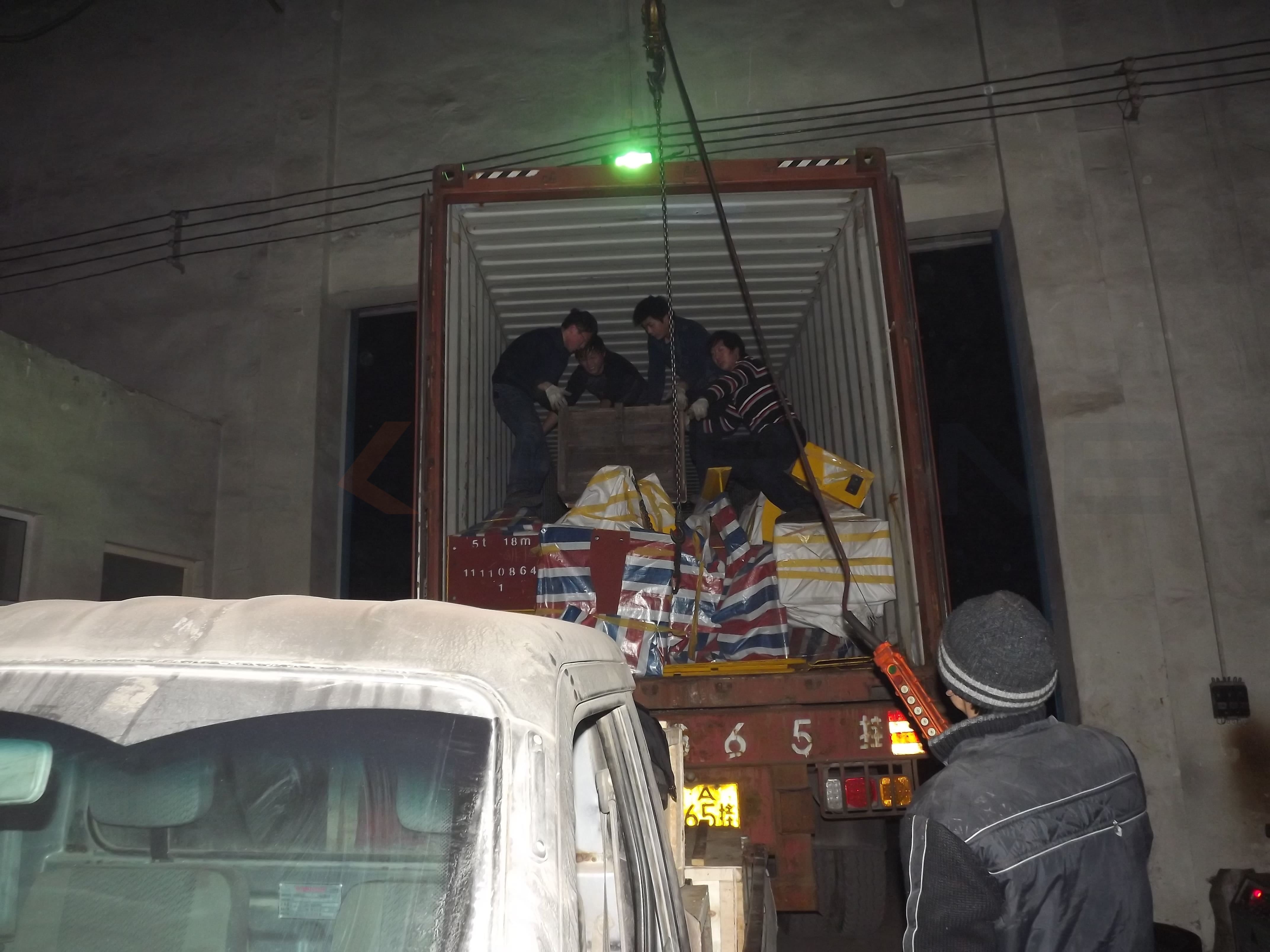 loadding to container