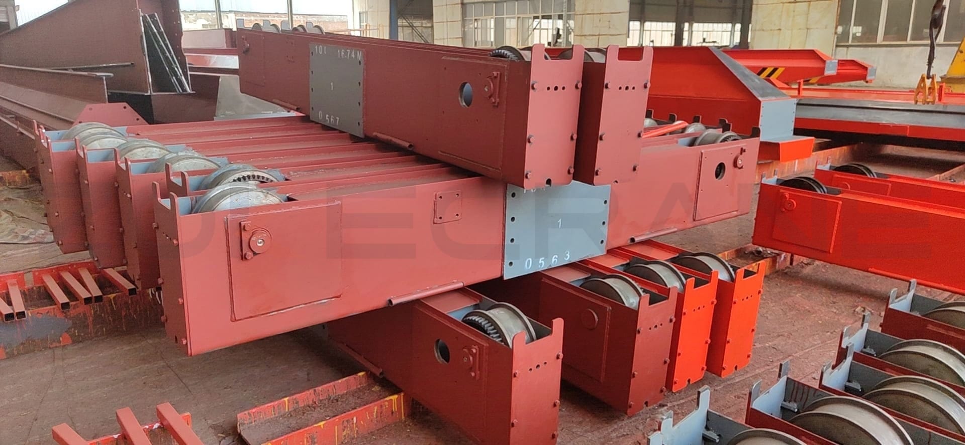 the picture of overhead crane making process