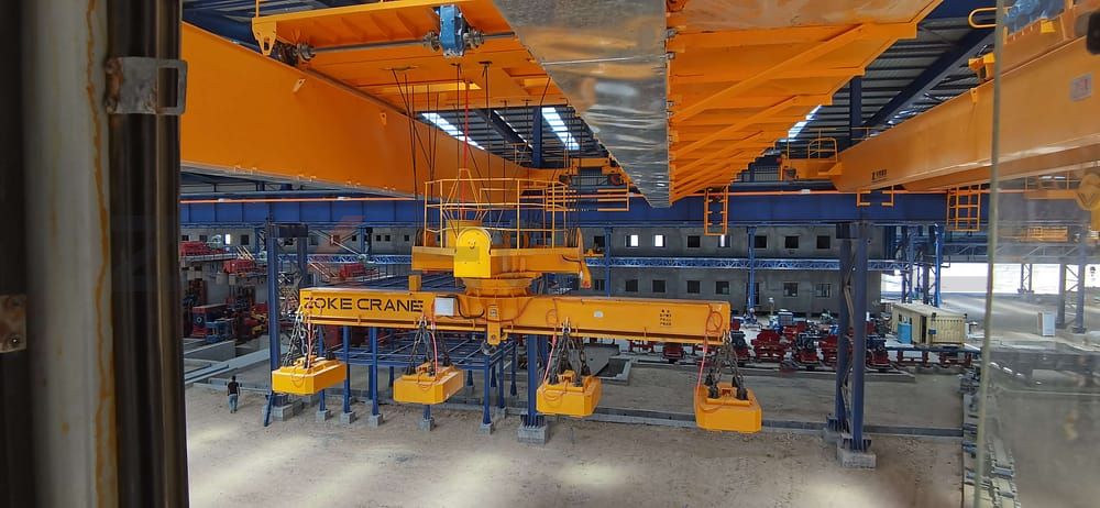 Installazioni gru a ponte utilizzate per l'industria siderurgica