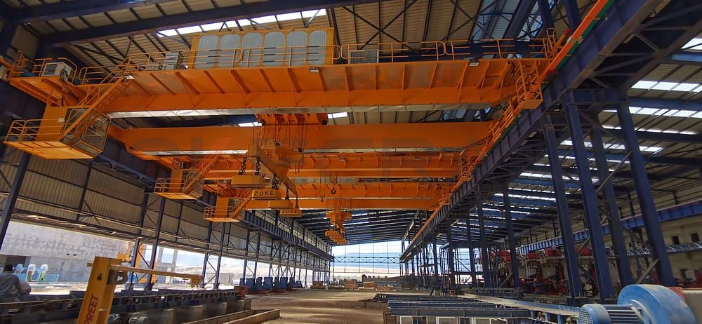 Installazioni gru a ponte utilizzate per l'industria siderurgica