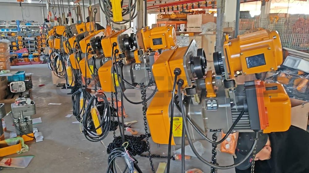 Otto paranchi elettrici a catena tipo EQ spediti in Arabia Saudita
