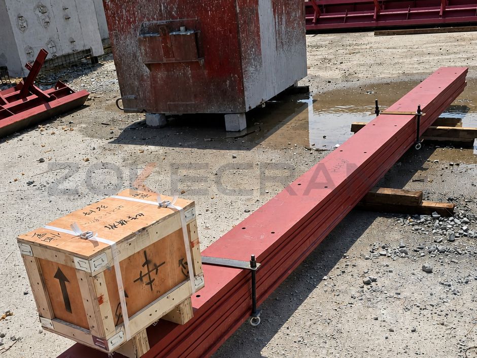 concrete floor rail installation steel plates